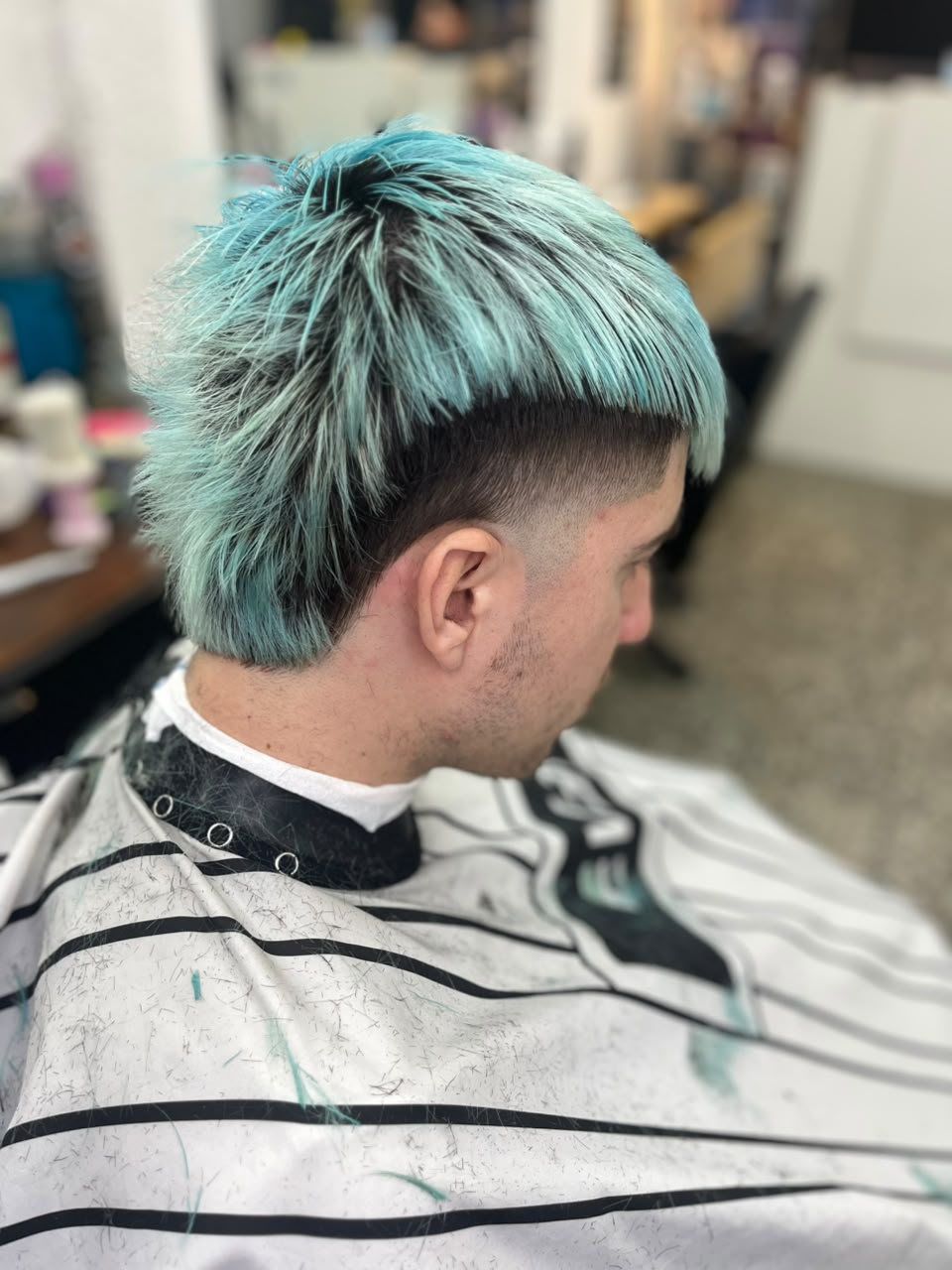 Mullet celeste con burst fade